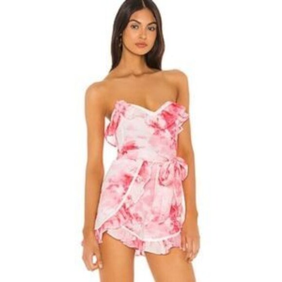 Lovers + Friends Anniston Romper Poppy Tie Dye Small - Picture 1 of 4